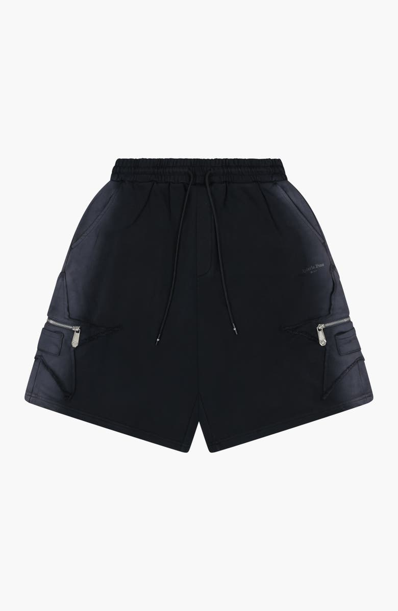 Roberto Vino Star Washed Shorts, Alternate, color, Black