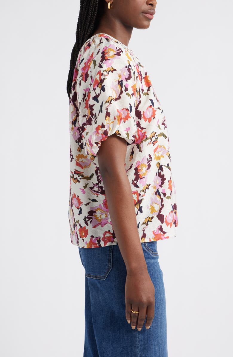 Caslon<sup>®</sup> Puff Sleeve Top, Alternate, color, Ivory Pristine Ophelia Floral