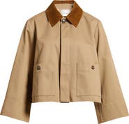 FRAME Corduroy Collar Crop Jacket