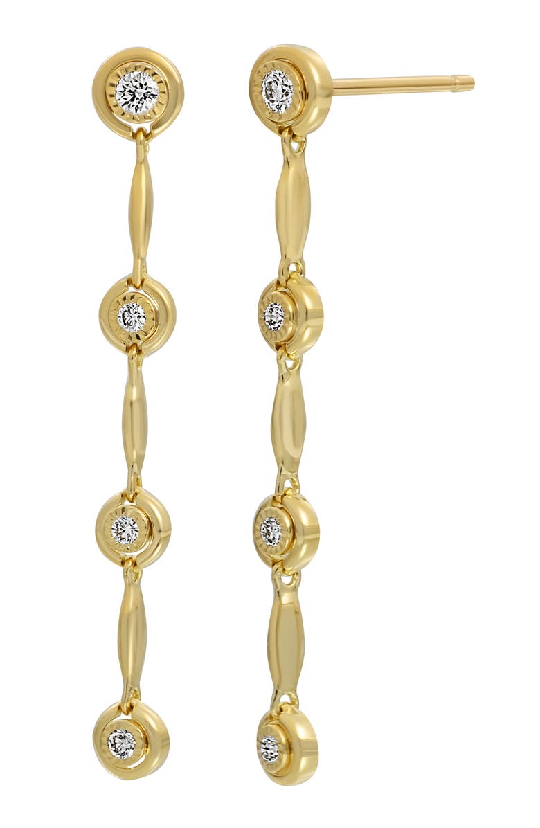 Bony Levy Aviva Diamond Linear Earrings, Main, color, 18K Yellow Gold