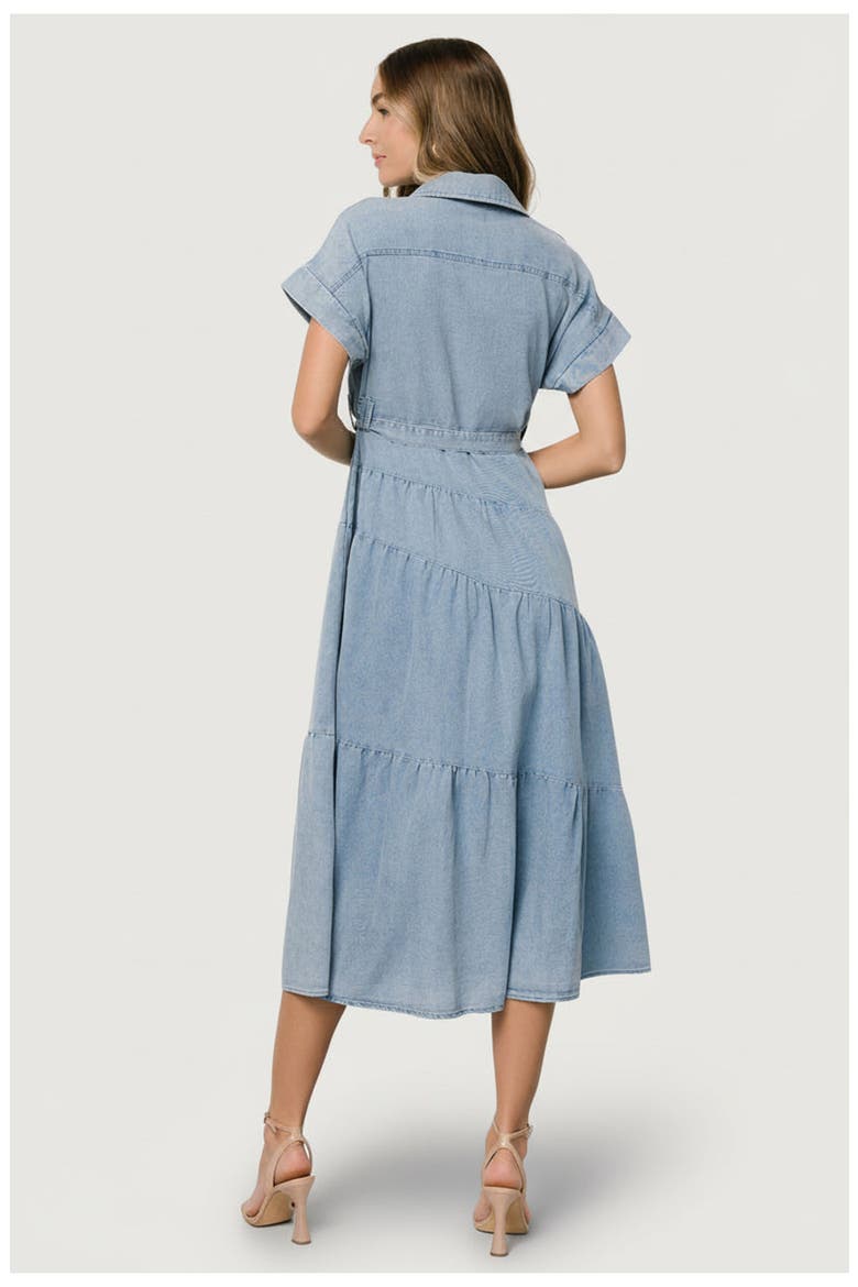 Logan Button Up Dress, Alternate, color, Denim