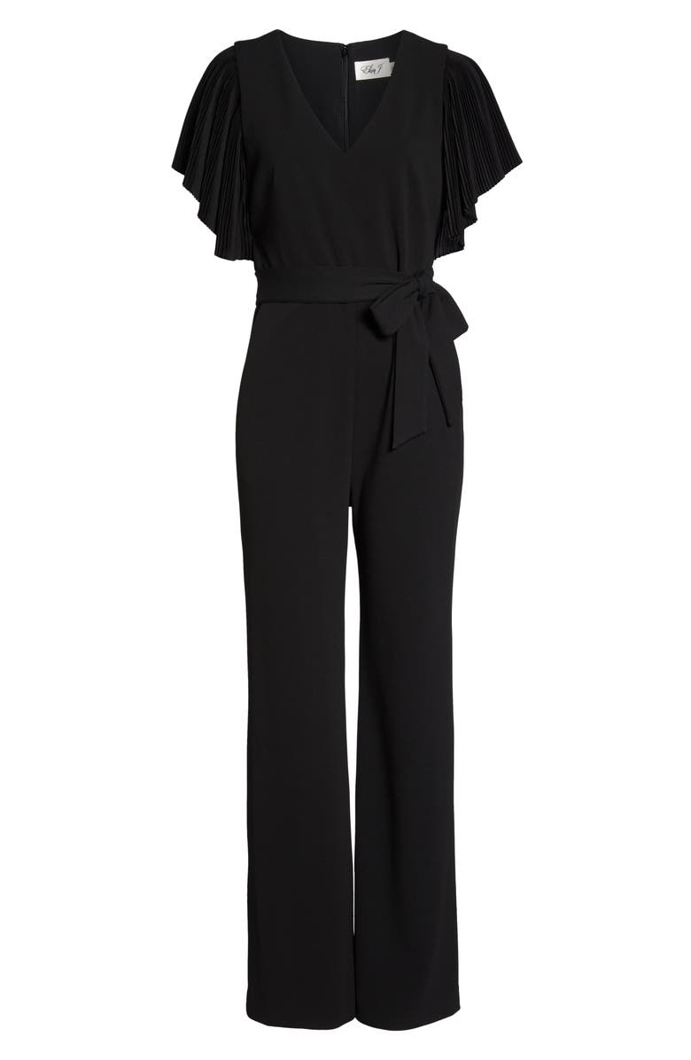 Eliza J Pleat Sleeve Jumpsuit, Alternate, color,