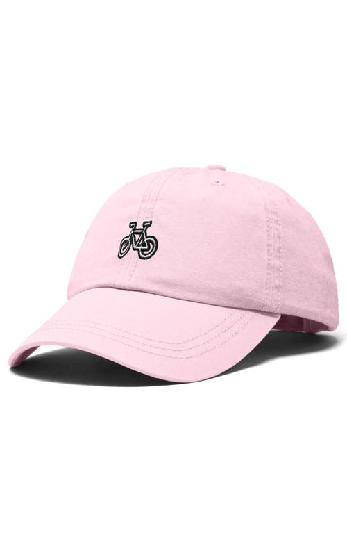 Shop Dalix Bike Embroidered Cycling Cap In Washed Pink