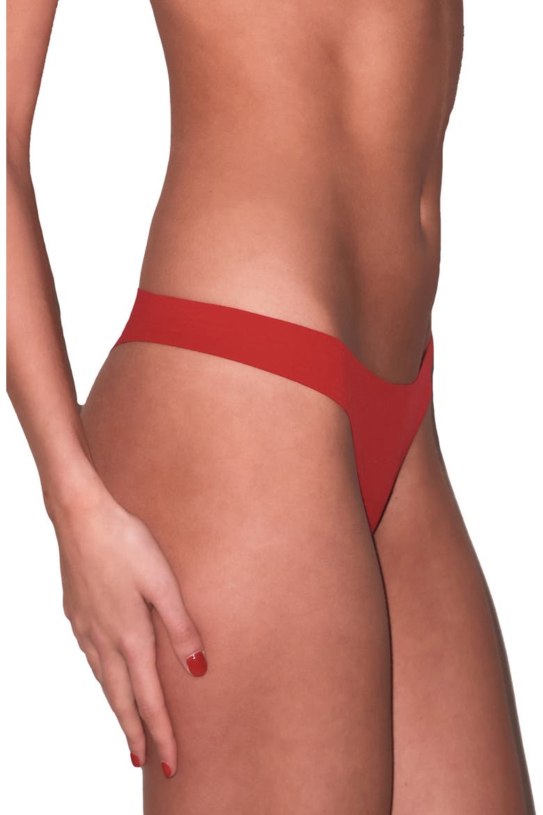 Le Stretch Micro Thong, Alternate, color, ROUGE