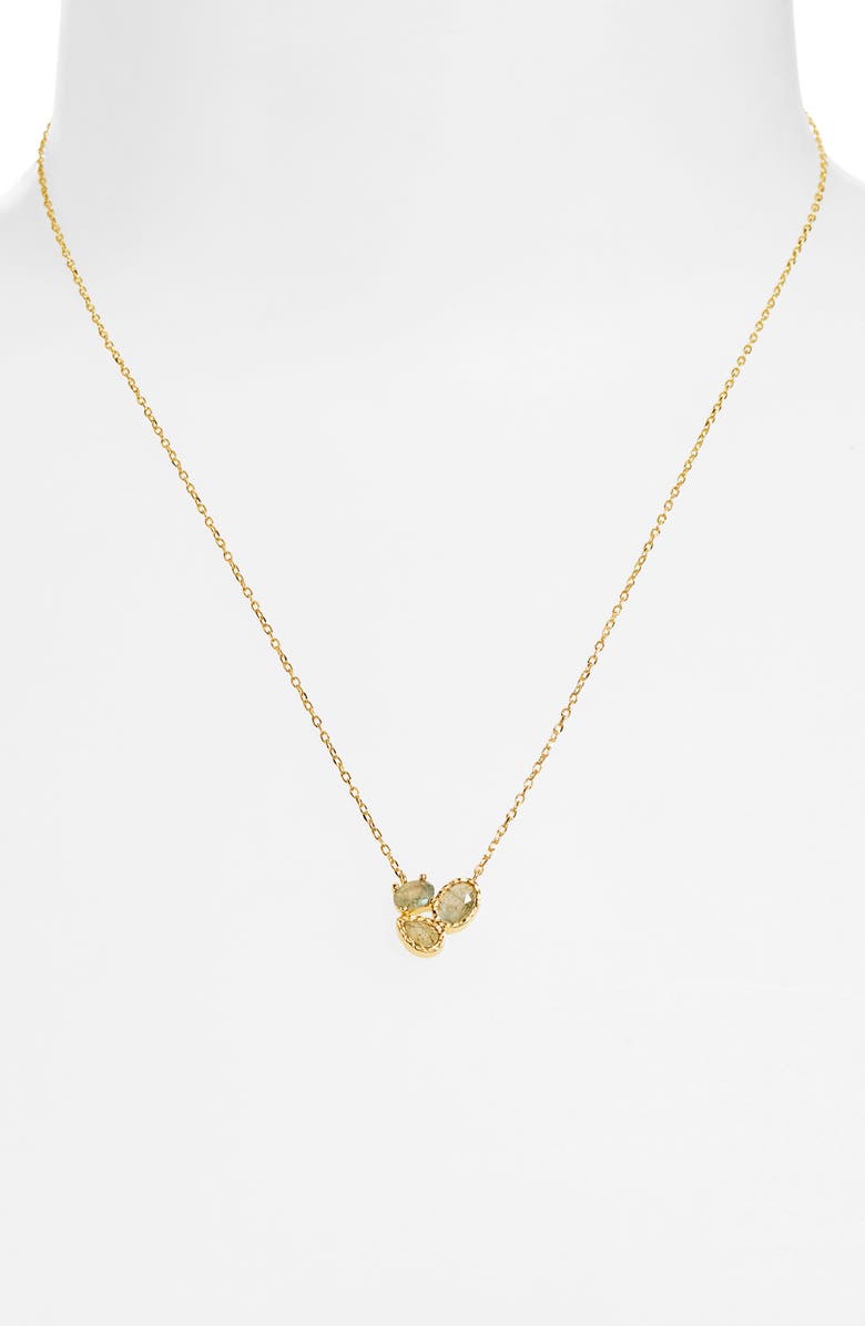 ARGENTO VIVO Labradorite Cluster Pendant Necklace, Alternate, color, Gold