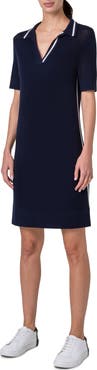 Akris punto Signature Tipped Polo Sweater Dress