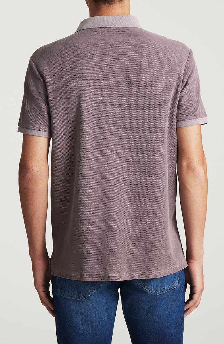 Mavi Jeans Solid Cotton Piqué Polo, Alternate, color, Flint