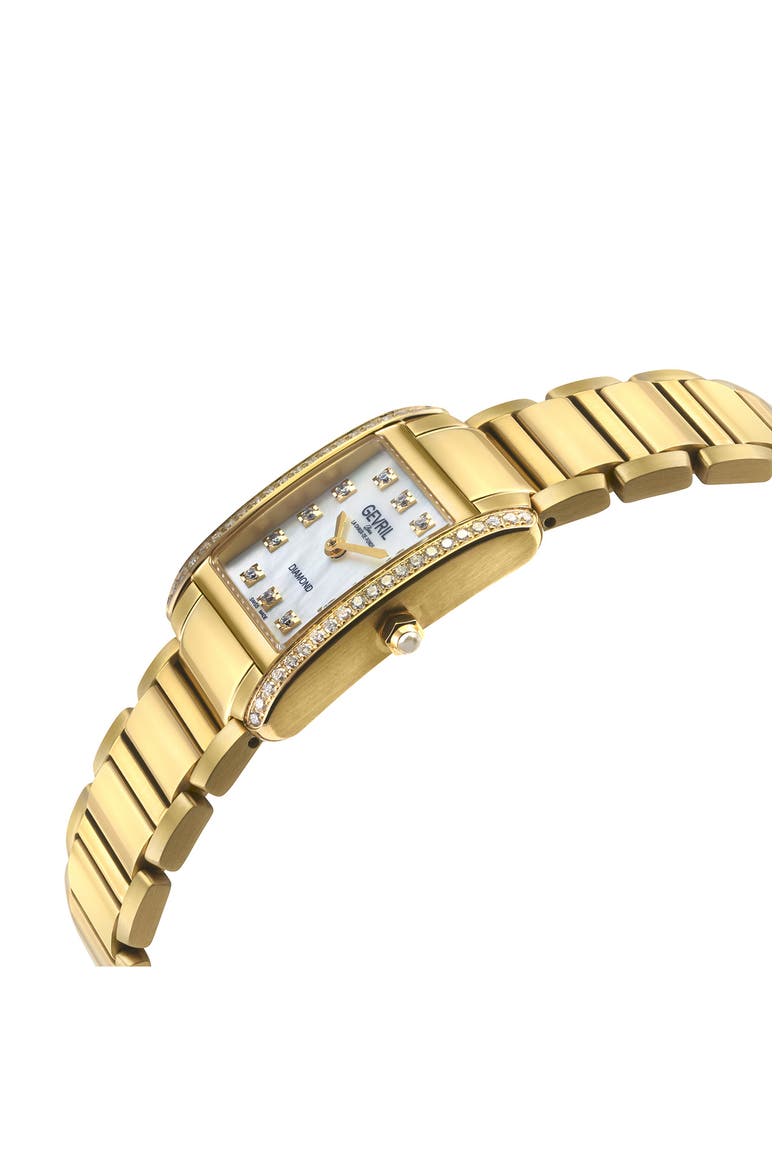Regina Swiss Diamond Bracelet Watch, 24mm x 32mm, Alternate, color, GOLD