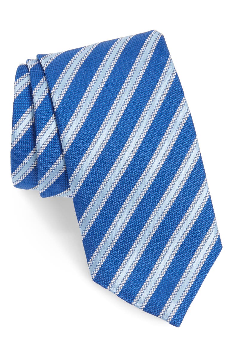 David Donahue Stripe Silk Tie, Main, color, 