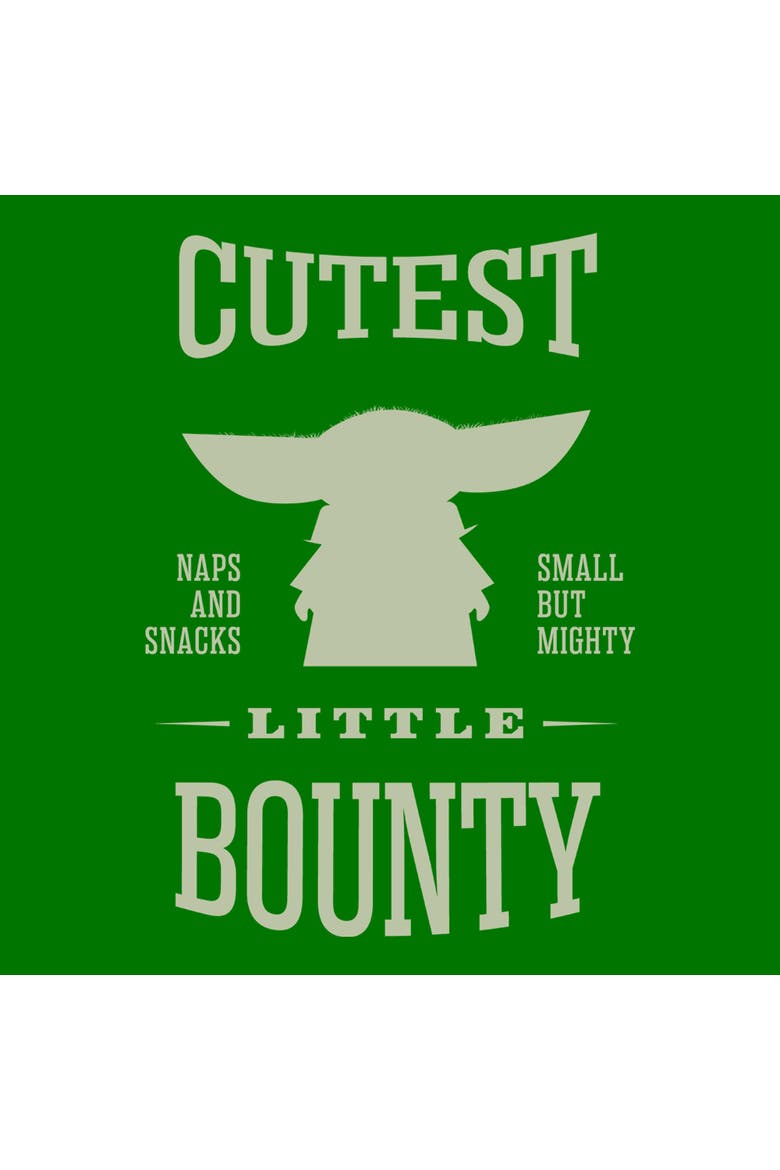 Mens Star Wars The Mandalorian and Grogu Cutest Little Bounty T Shirt, Alternate, color, Kelly Green