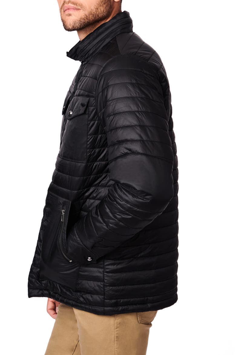 Pathfinder Lightweight Quilted Water Resistant Jacket, Alternate, color, BLACK