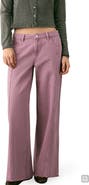MANGO TEEN Frayed Seamed Low Rise Wide Leg Jeans