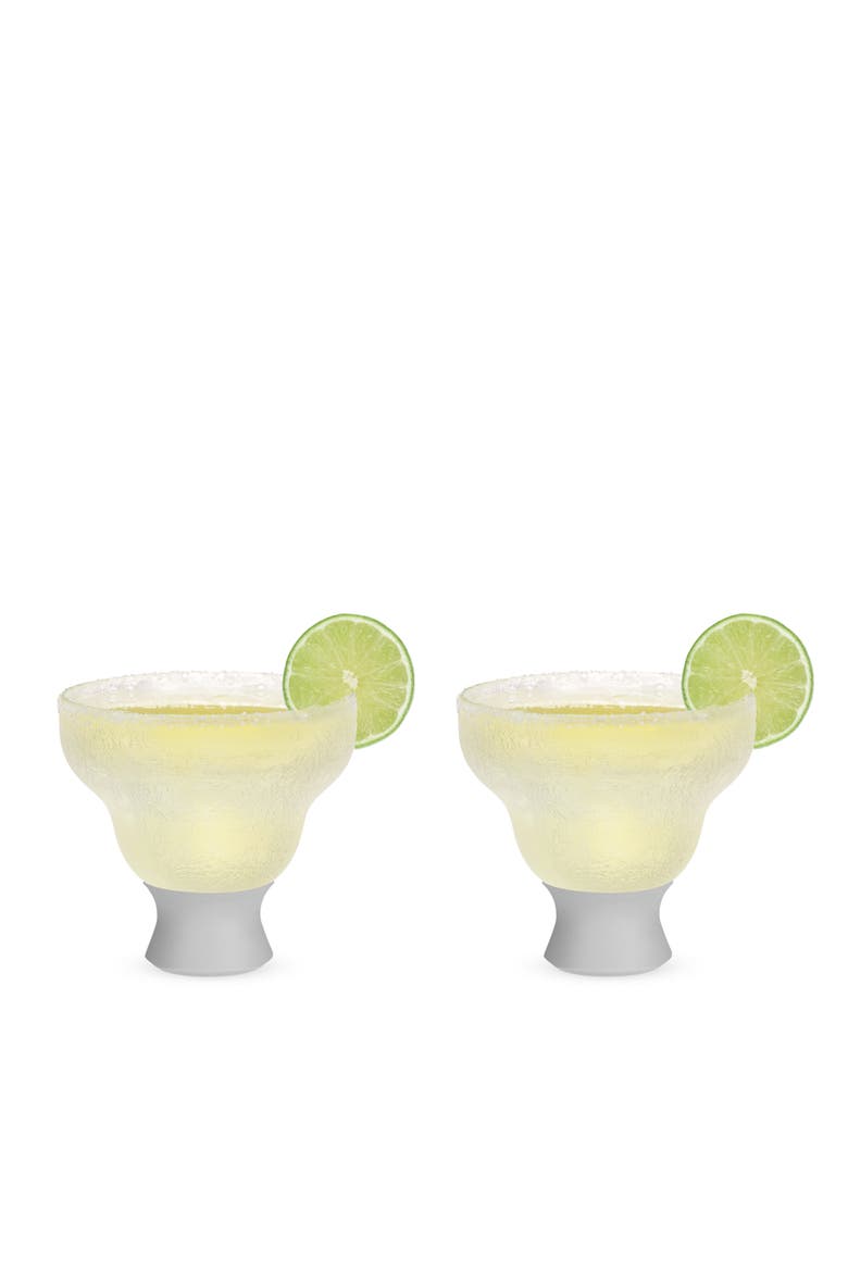 Glass FREEZE Margarita Cooling Cup Set of 2, Main, color, Gray