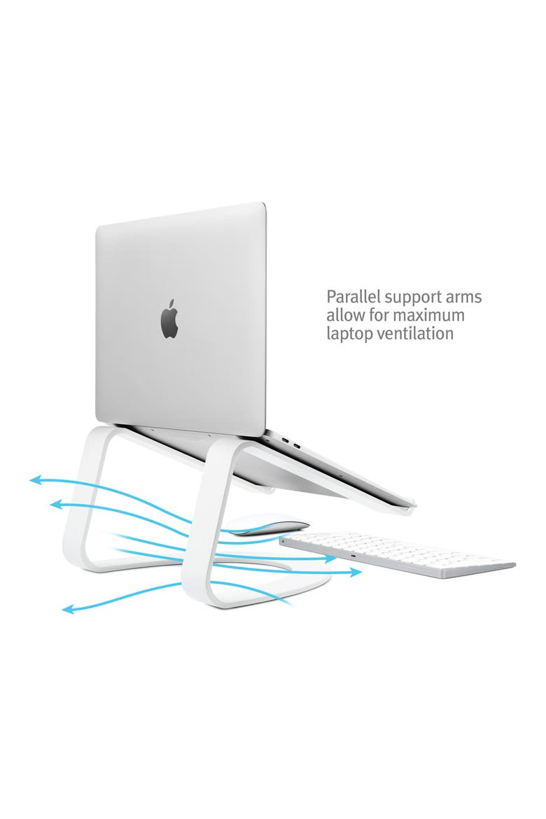 Curve Laptop Stand, Alternate, color, WHITE