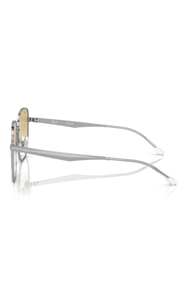 57mm Gradient Irregular Sunglasses, Alternate, color, SILVER / CLEAR GRADIENT YELLOW