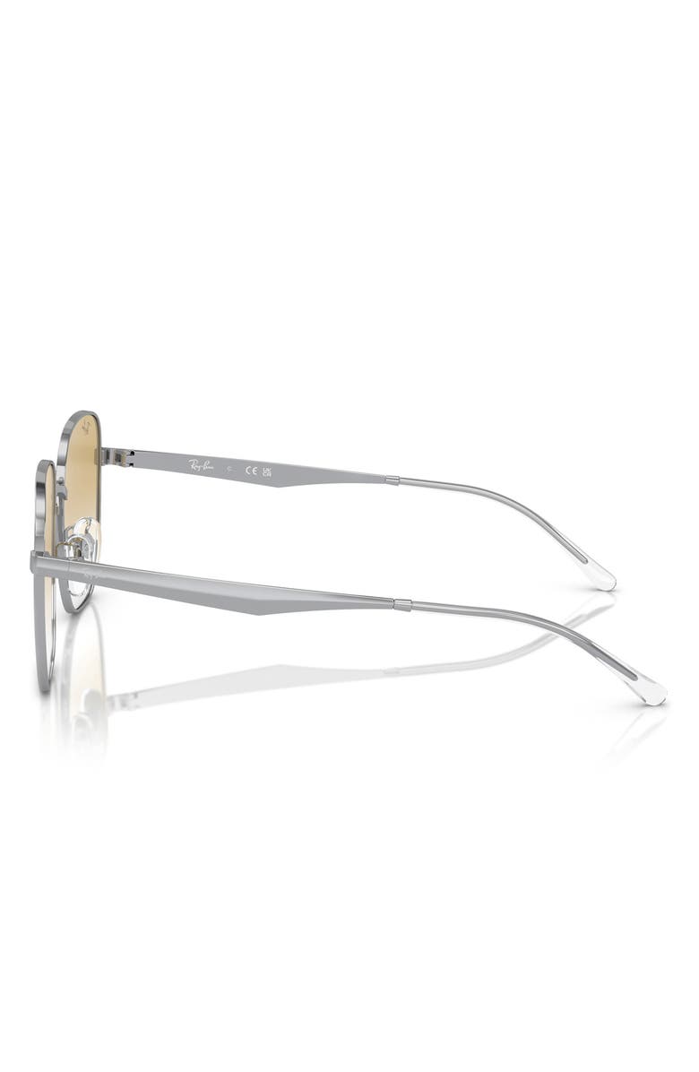 Ray-Ban 57mm Gradient Irregular Sunglasses, Alternate, color, Silver / Clear Gradient Yellow