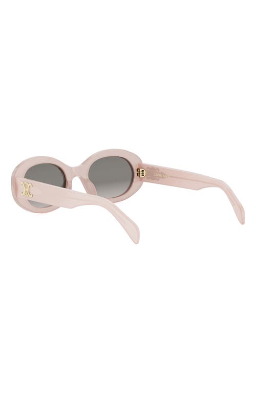 Celine Triomphe Acetate Oval Sunglasses In Neutral