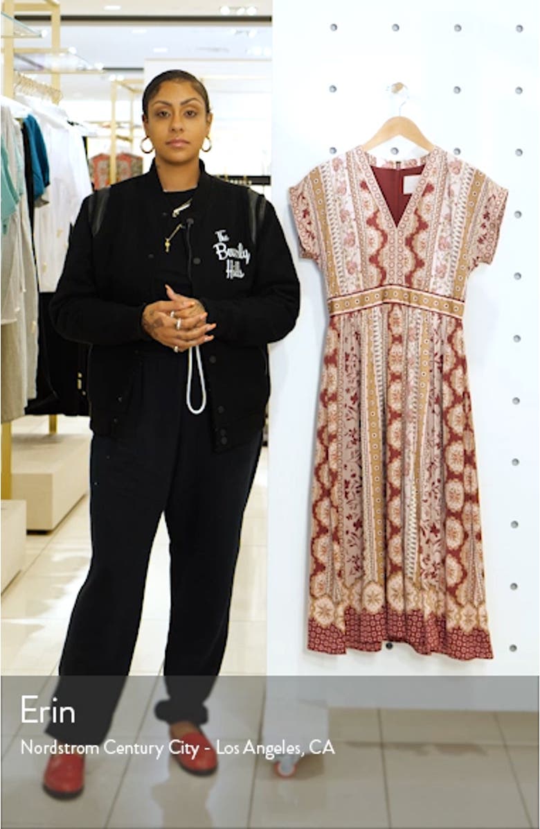 Liza Print Charmeuse Dress, sales video thumbnail