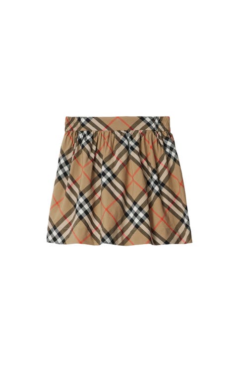 スカート BURBERRY Women Skirts 8086610 Beige Burberry - Beige Cotton Twill Skirt | Childrensalon Outlet