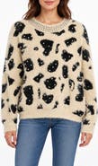 Nanette Lepore Embellished Animal Print Sweater
