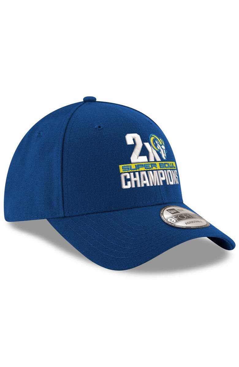 New Era Men's New Era Royal Los Angeles Rams 2-Time Super Bowl Champions 9FORTY Adjustable Hat, Alternate, color,