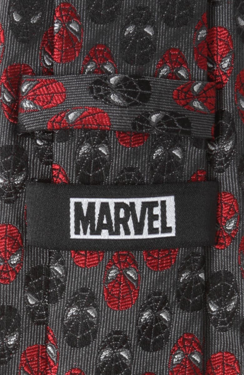 Cufflinks, Inc. Spider-Man Silk Tie, Alternate, color, Gray