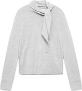 MANGO Knotted Turtleneck Sweater