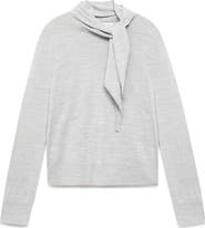 MANGO Knotted Turtleneck Sweater