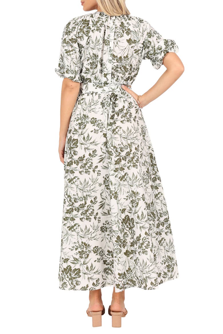 Delilah Print Crop Top & Maxi Skirt, Alternate, color, GREEN FLORAL