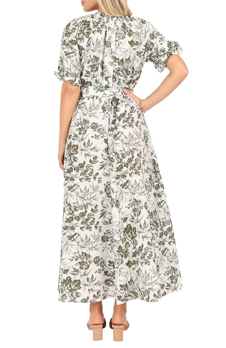 Petal & Pup Delilah Print Crop Top & Maxi Skirt, Alternate, color, Green Floral