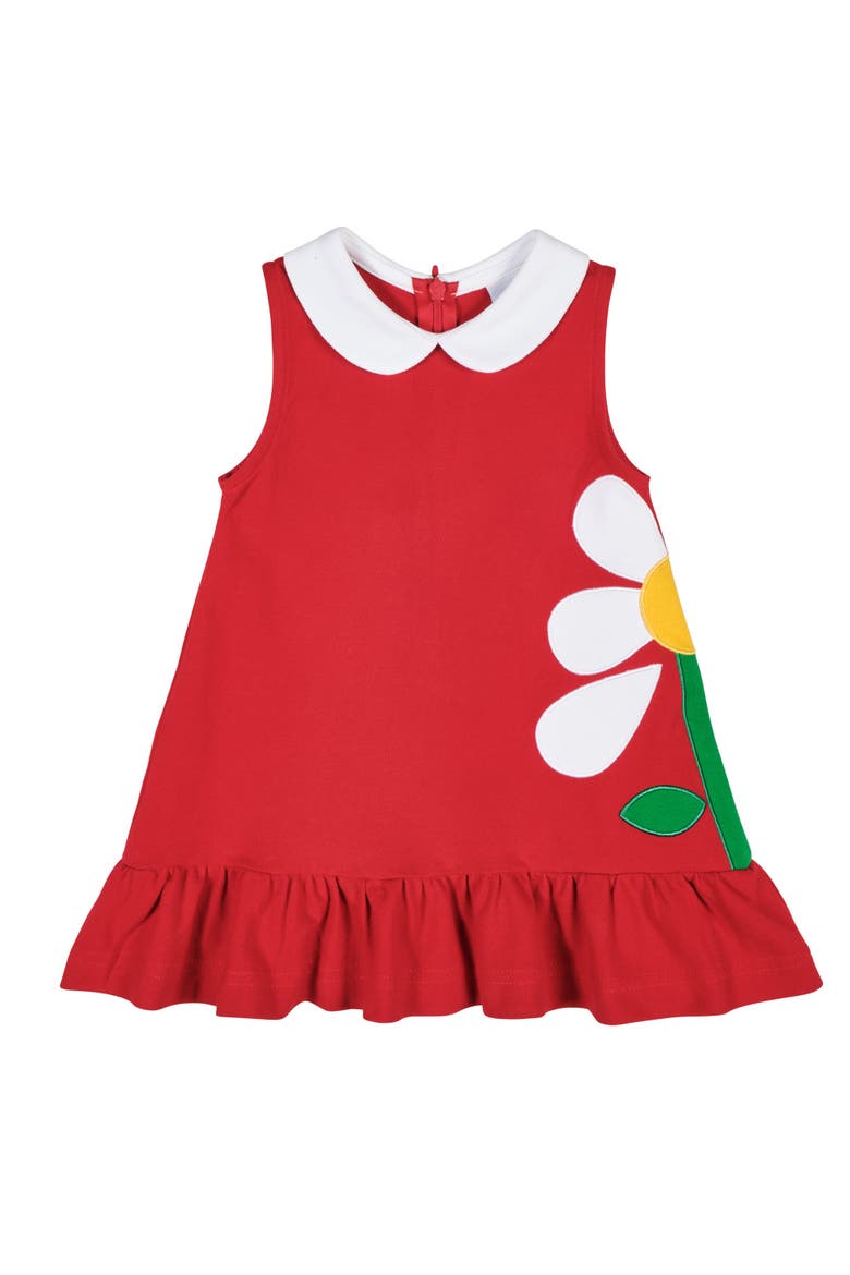 Knit Dress With Flowers, Main, color, Red