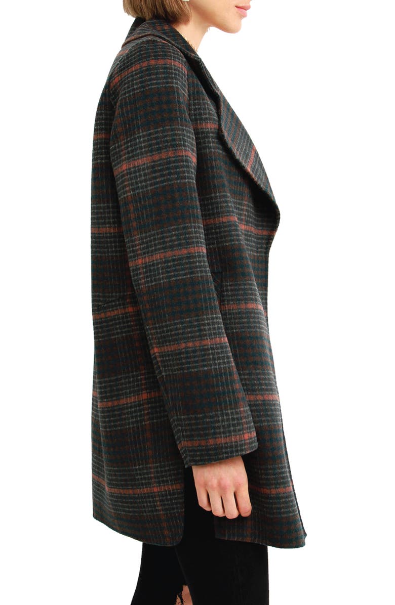 Belle & Bloom Ex-Boyfriend Plaid Wool Blend Coat, Alternate, color, 