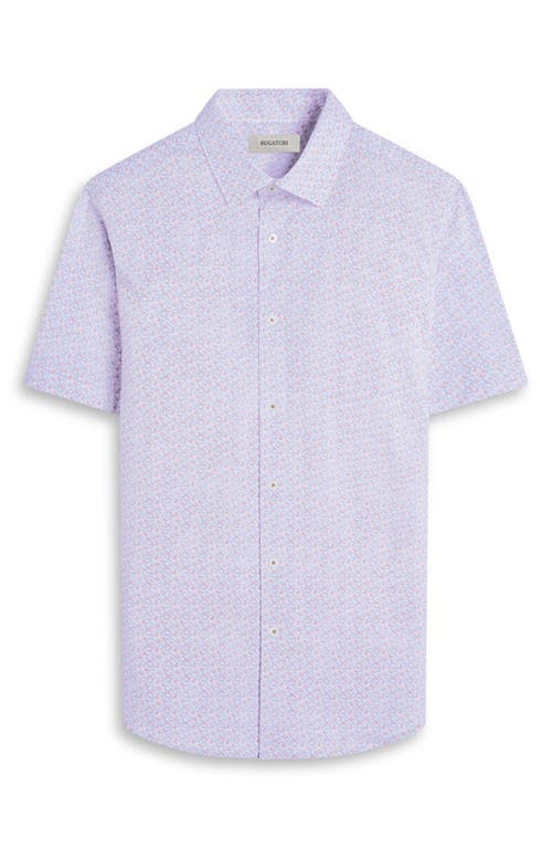 Bugatchi Miles Ooohcotton® Floral Short Sleeve Button-up Shirt