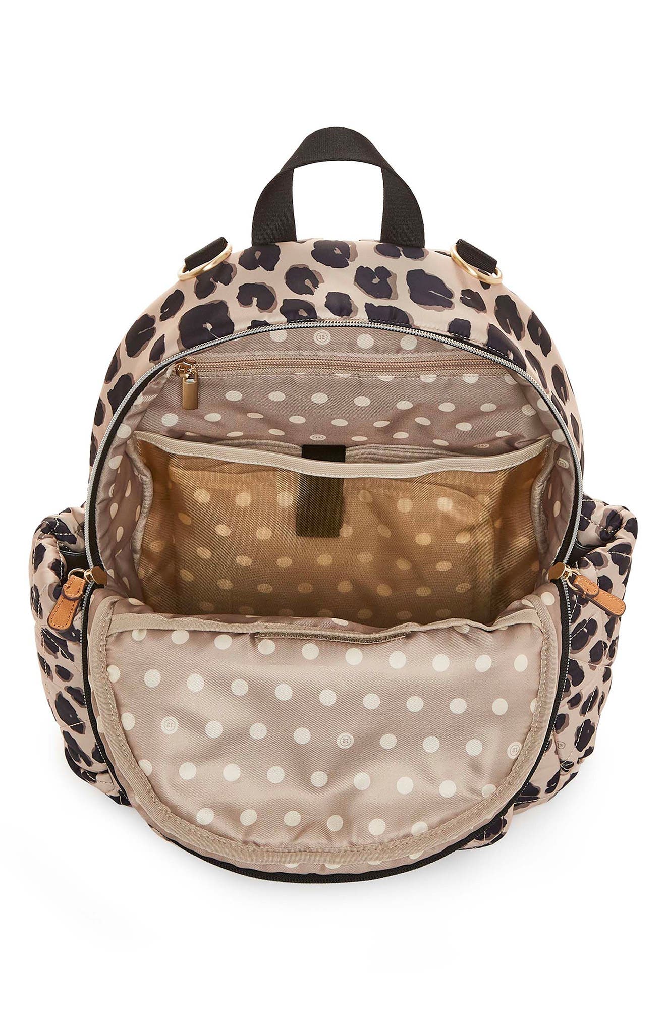 TWELVElittle Little Companion Quilted Nylon Diaper Backpack, Alternate, color, Leopard