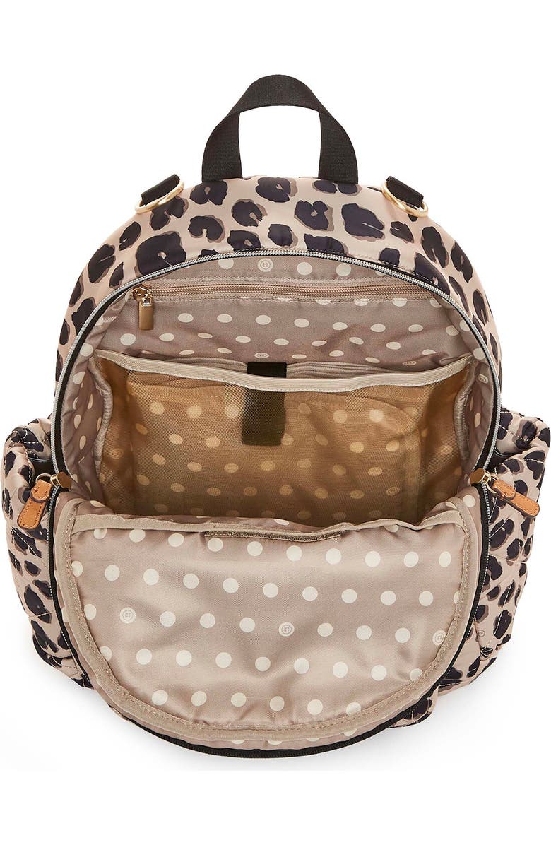 TWELVElittle Little Companion Quilted Nylon Diaper Backpack, Alternate, color, Leopard