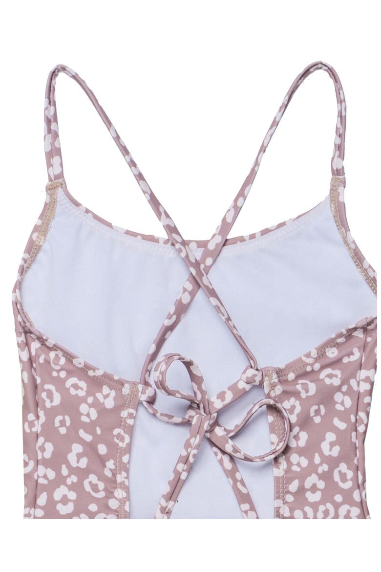 Leopard Love Criss Cross Back Adjustable One Piece, Alternate, color, Cacao