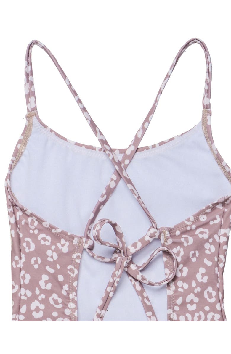 Gottex Kids Leopard Love Criss Cross Back Adjustable One Piece, Alternate, color, Cacao