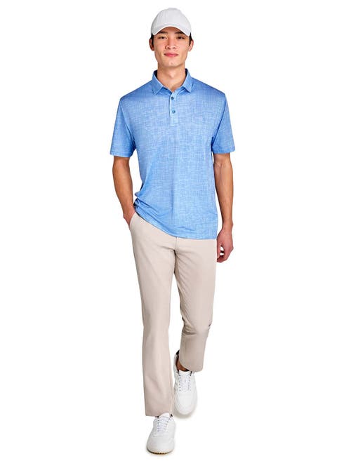 Construct Chambray Polo In Lt Blue