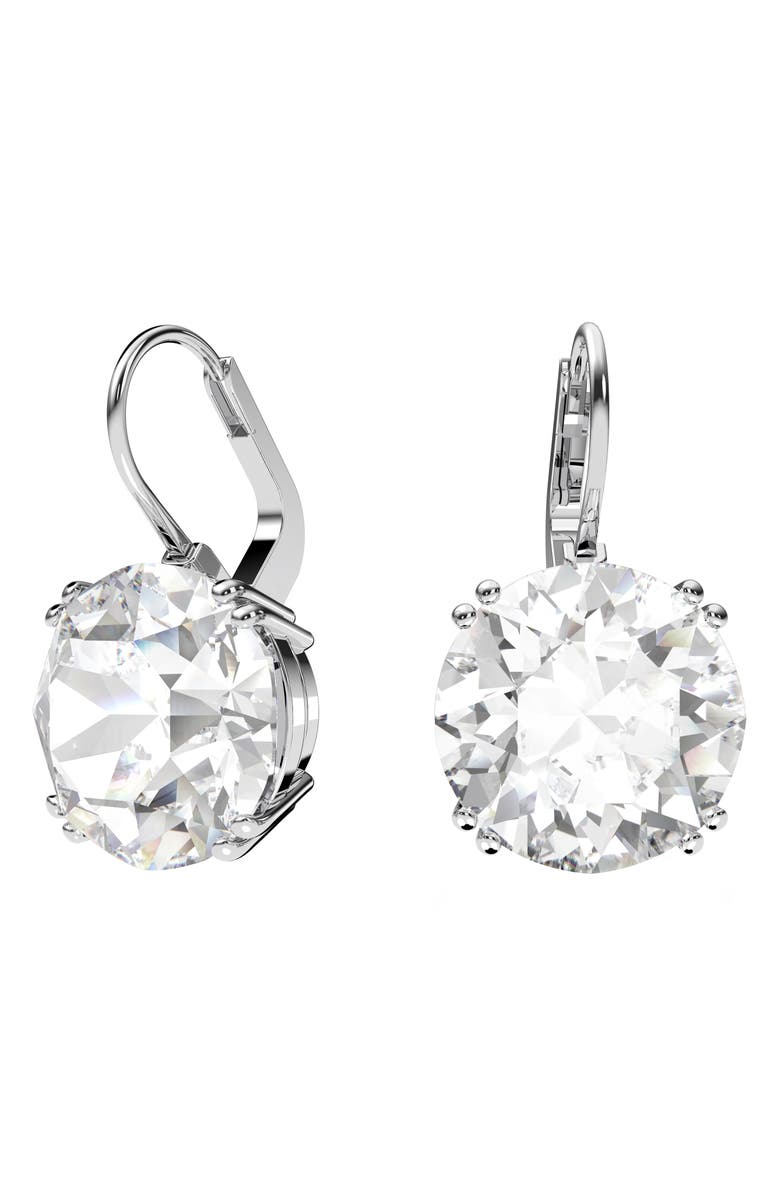 Swarovski Millenia Round Crystal Drop Earrings, Alternate, color, Silver