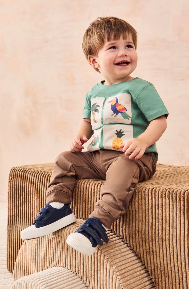 JOJO MAMAN BEBE Assorted 2-Pack Cotton T-Shirts, Alternate, color, Green