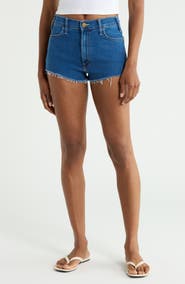 MOTHER The Hustler Fray Mini Shorts