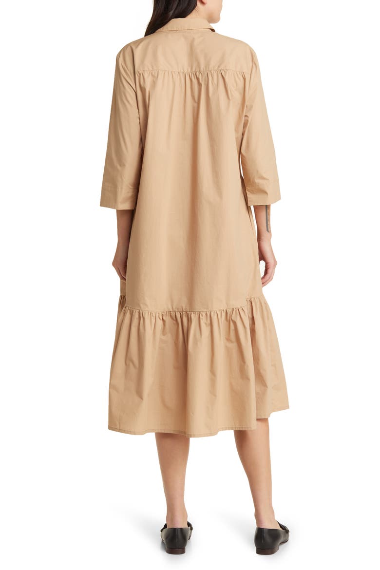 Cotton Shirtdress, Alternate, color, TANNIN