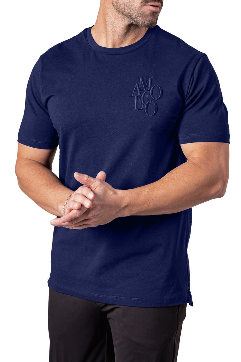 Resistance Logo Embroidered T-Shirt, Alternate, color, BLUE