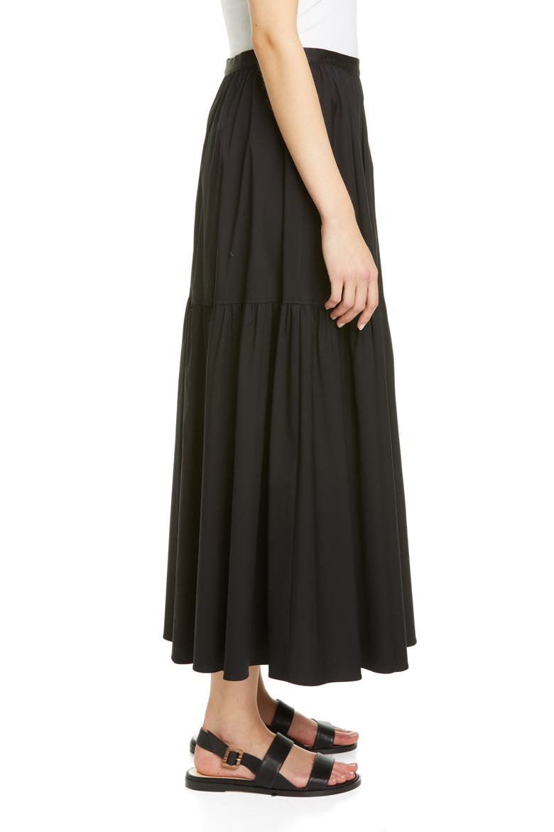 Safford Tiered Maxi Skirt, Alternate, color, BLACK