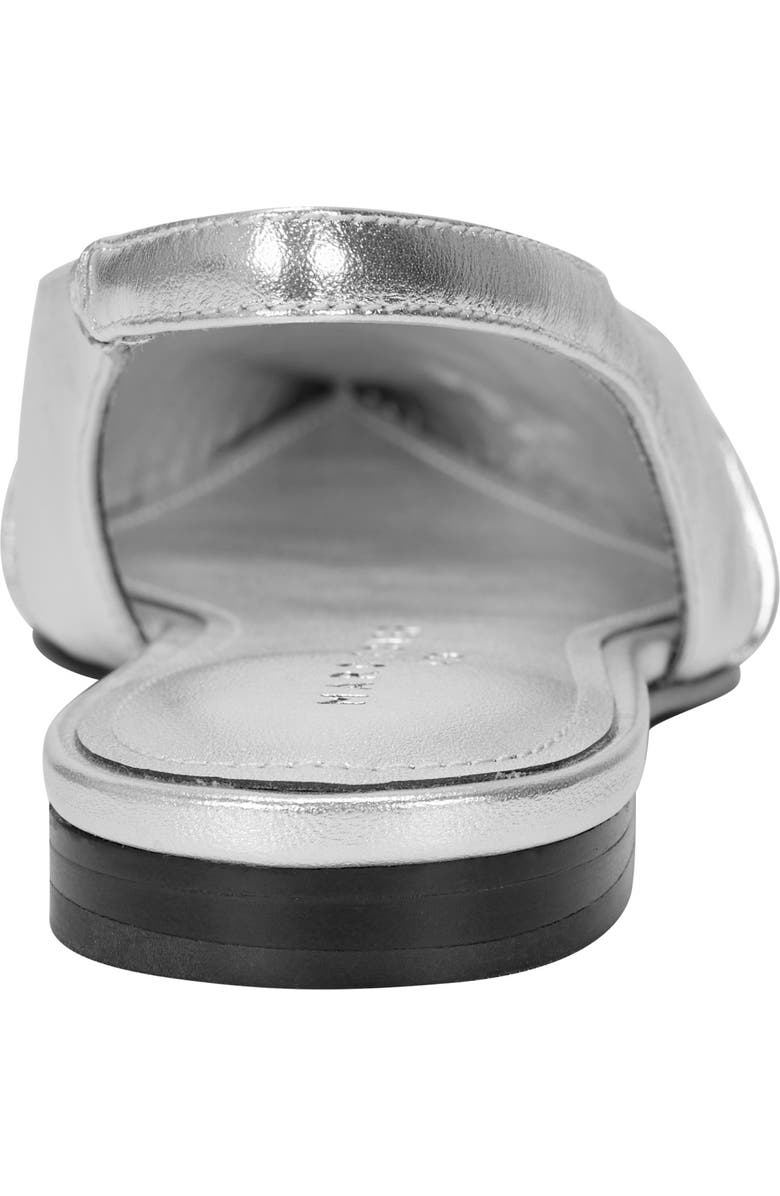 Marc Fisher LTD Dalatee Slingback Pointed Toe Flat, Alternate, color, Silver