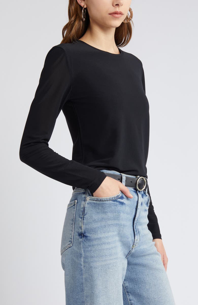 Open Edit Long Sleeve Top, Alternate, color, 