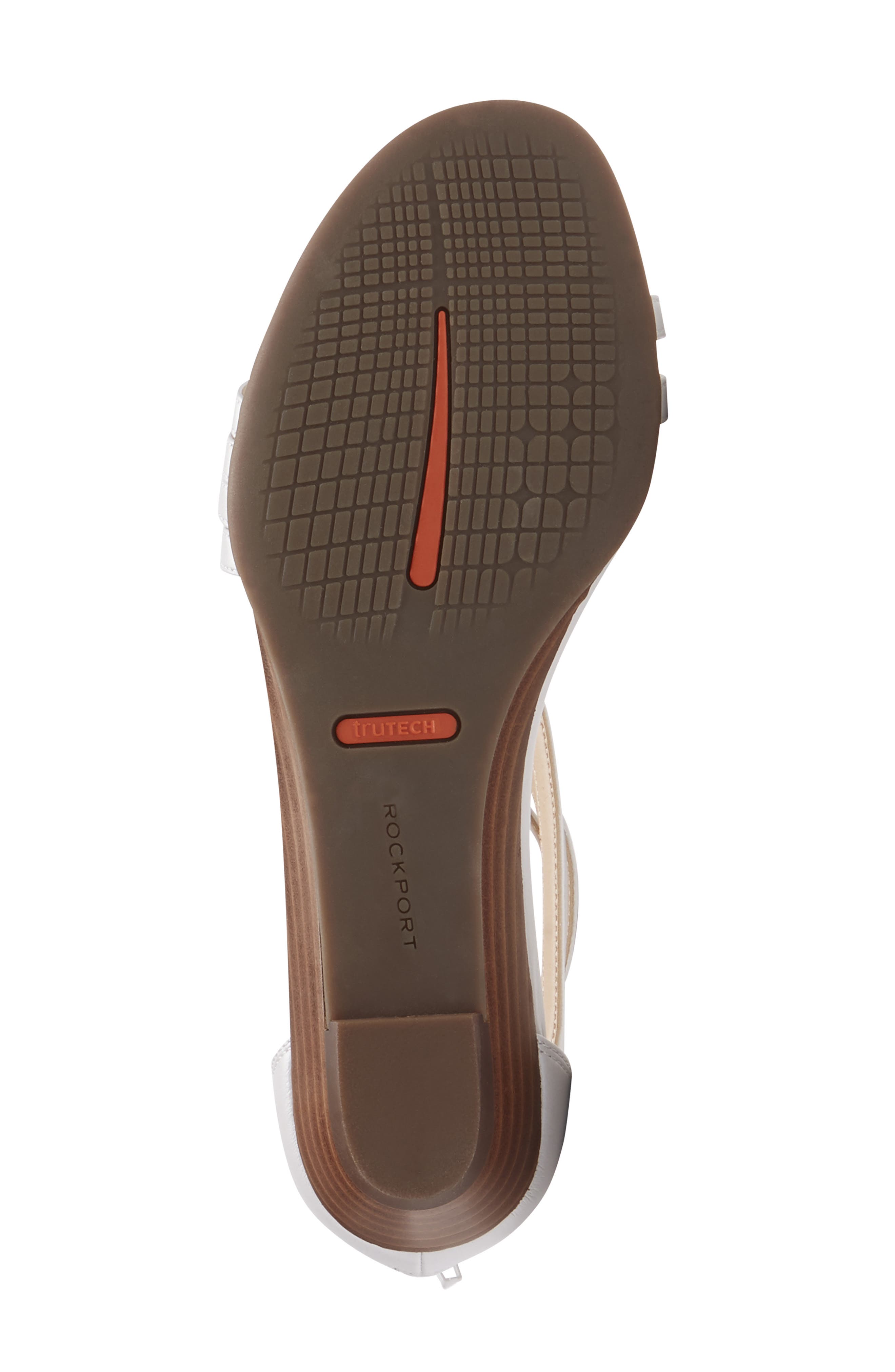 Total Motion Zandra Wedge Sandal, Alternate, color, WHITE LEATHER