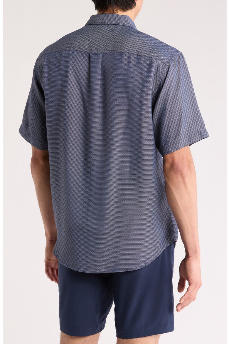Grand View Short Sleeve Button-Up Shirt, Alternate, color, MIDNIGHT BLUE
