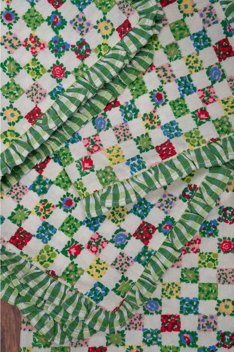Rebecca Ruffle Napkins, Set of 4, Alternate, color, Green
