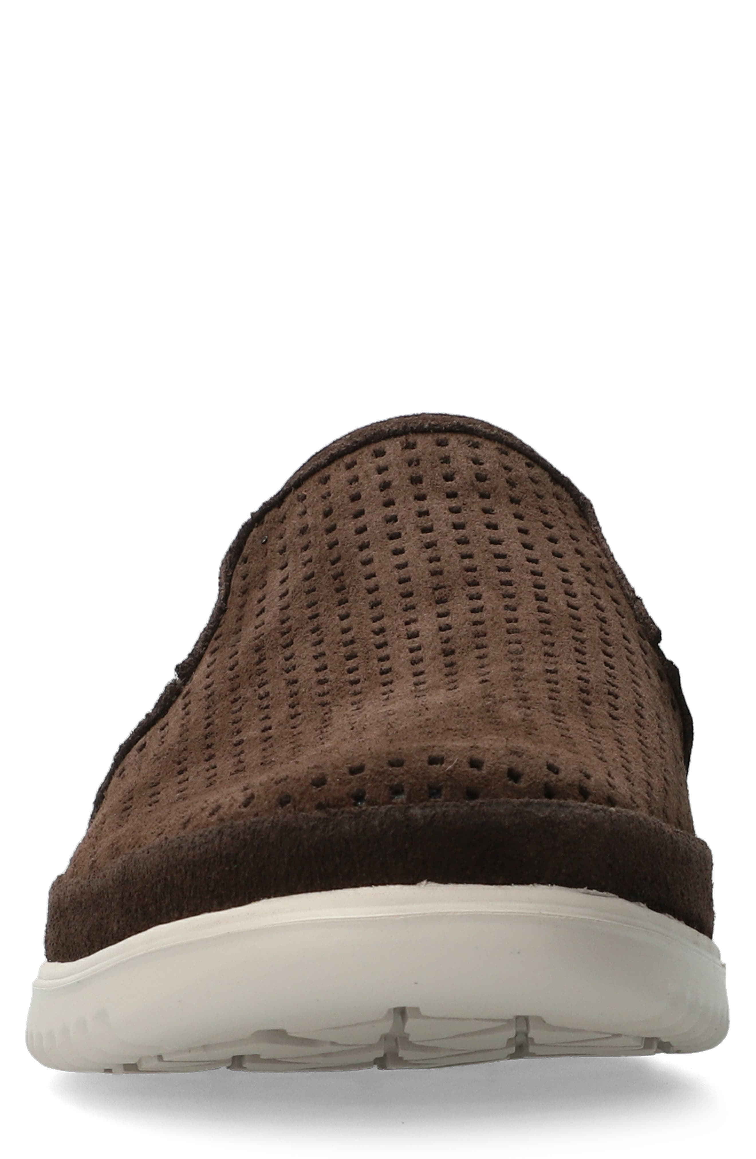 Tiago Perforated Loafer, Alternate, color, DARK BROWN